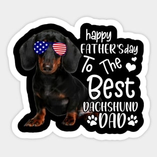 Happy Father's Day To The Best Dachshund Dad Sticker